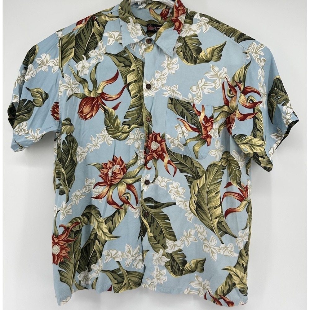 Quicksilver New Fashion Men Short Sleeve Floral Shirt Multicolored Men's XL